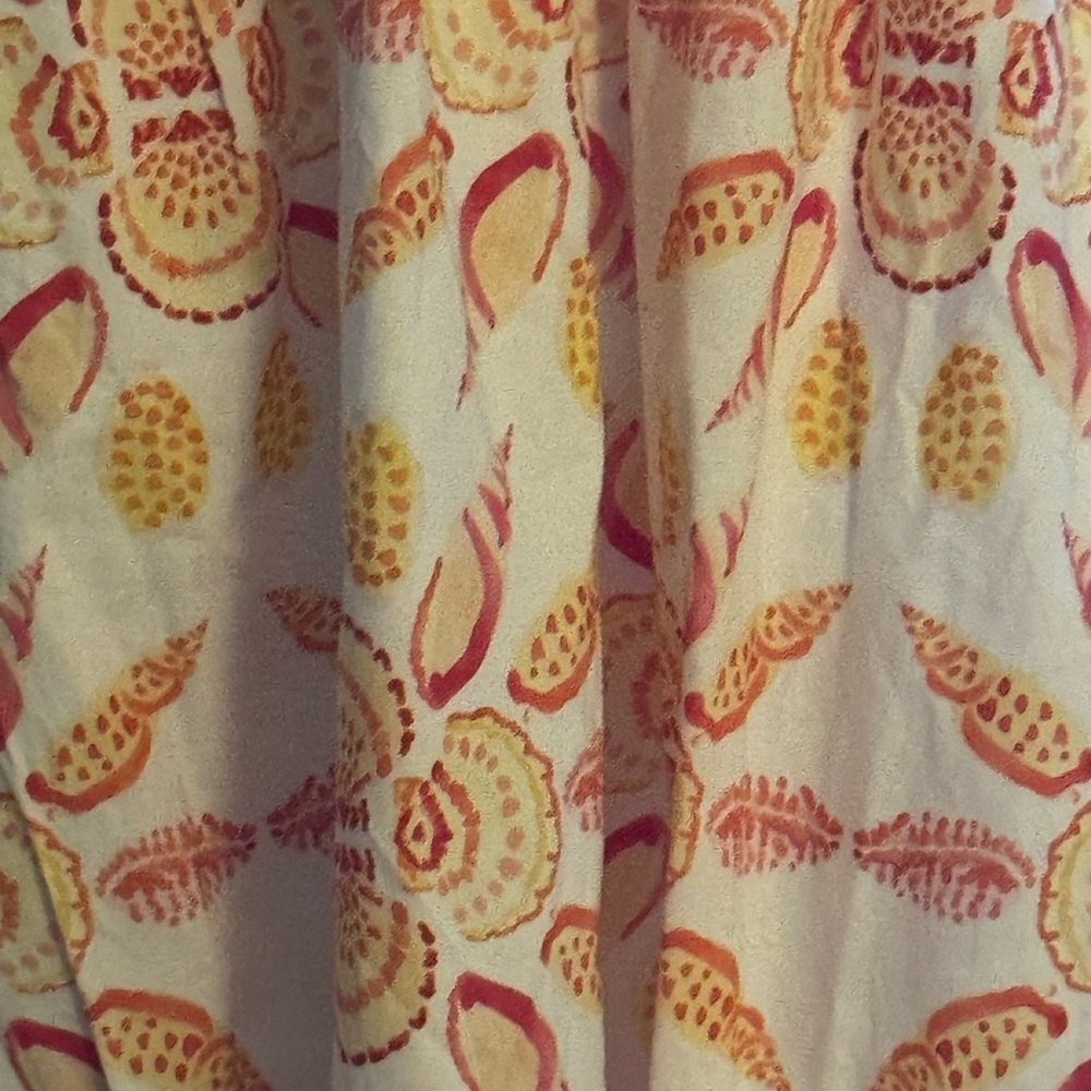Hill House Home Sydney Nap Dress Orange  Shell Floral Dress - Picture 7 of 11